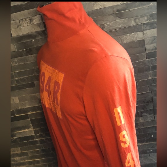 Burnt Orange Turtle Neck Colombian plate Med sweater - Picture 9 of 10